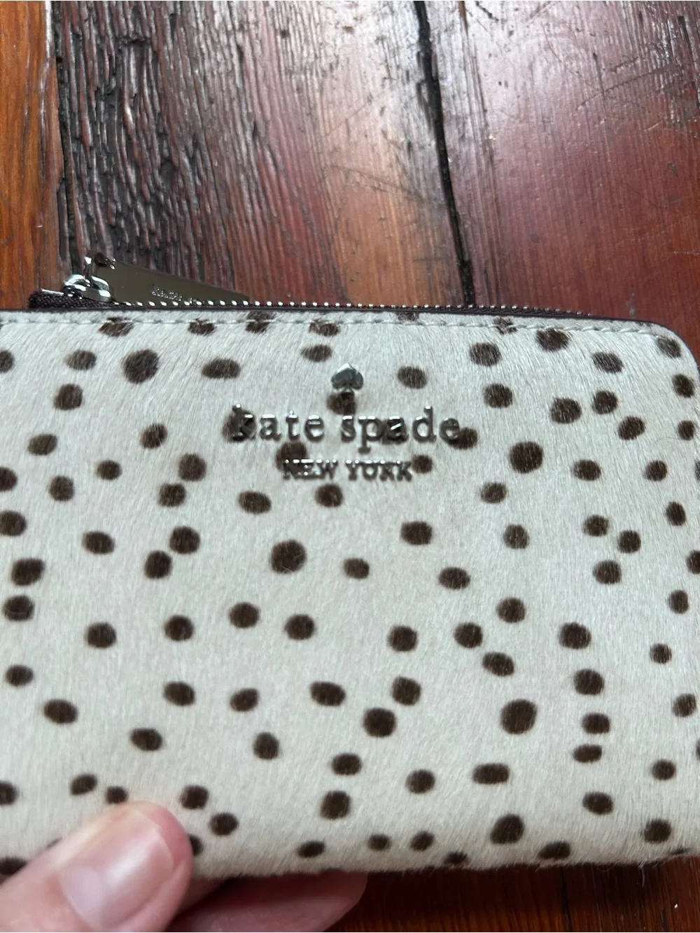 kate spade Haircalf Small L-zip Wallet